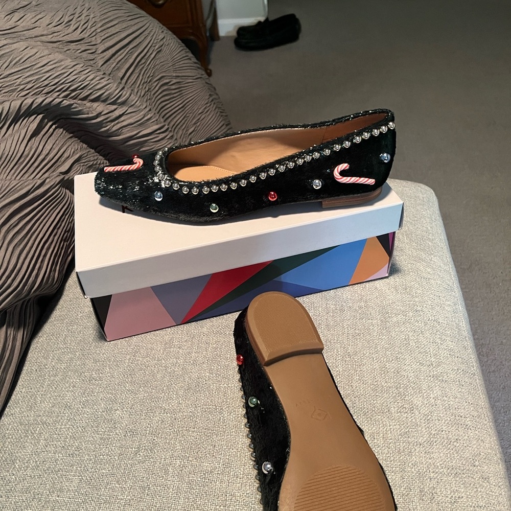 Katy Perry Christmas ballet Flats Holiday Green